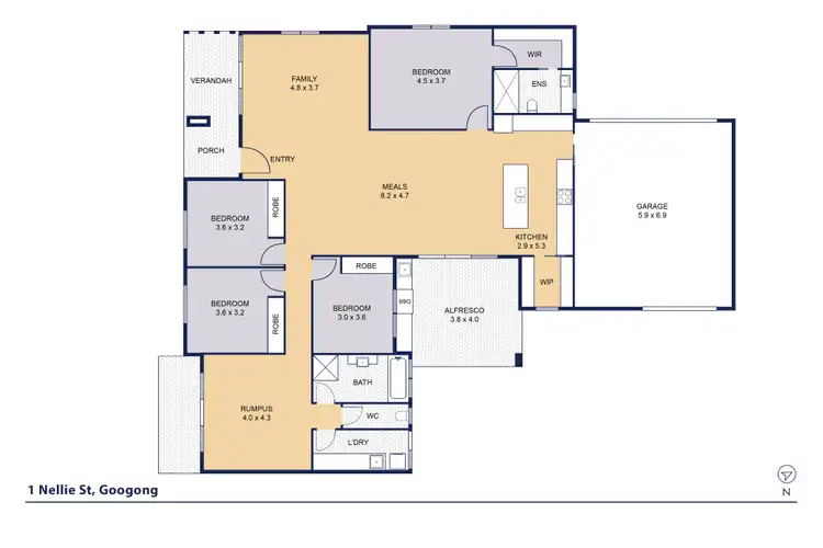 Floorplan of Homely house listing, 1 Nellie Street, Googong NSW 2620