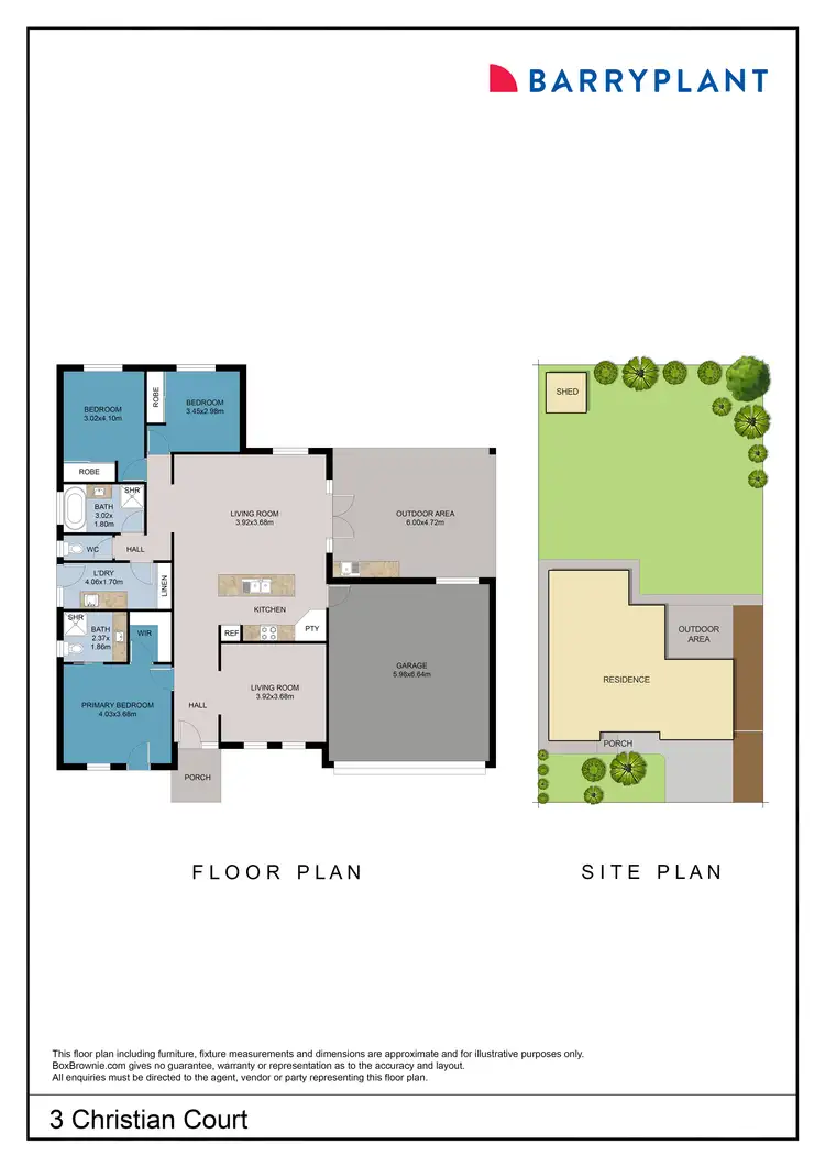 Floorplan of Homely house listing, 3 Christian Court, Mildura VIC 3500