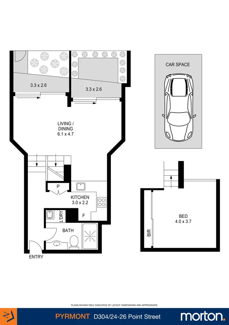 Floorplan of Homely unit listing, D304/24-26 Point Street, Pyrmont NSW 2009