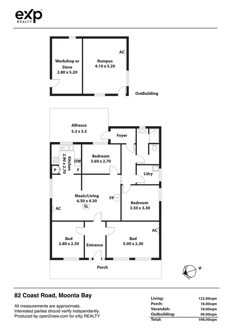Floorplan of Homely house listing, 82 Coast Road, Moonta Bay SA 5558