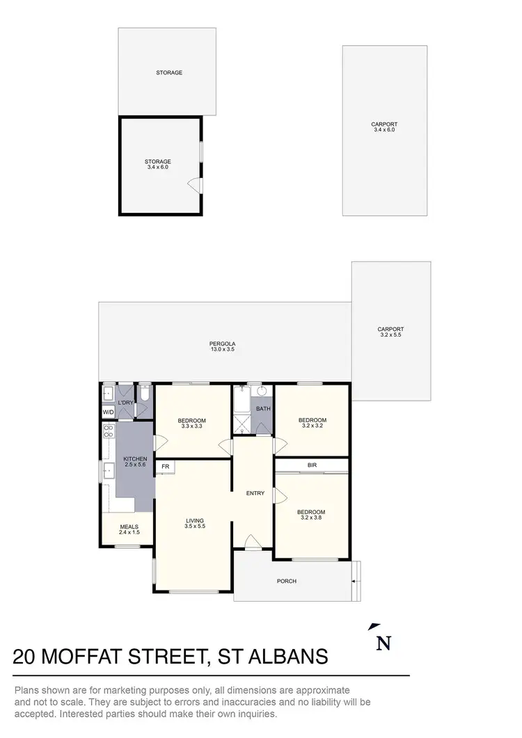 Floorplan of Homely house listing, 20 Moffat Street, St Albans VIC 3021