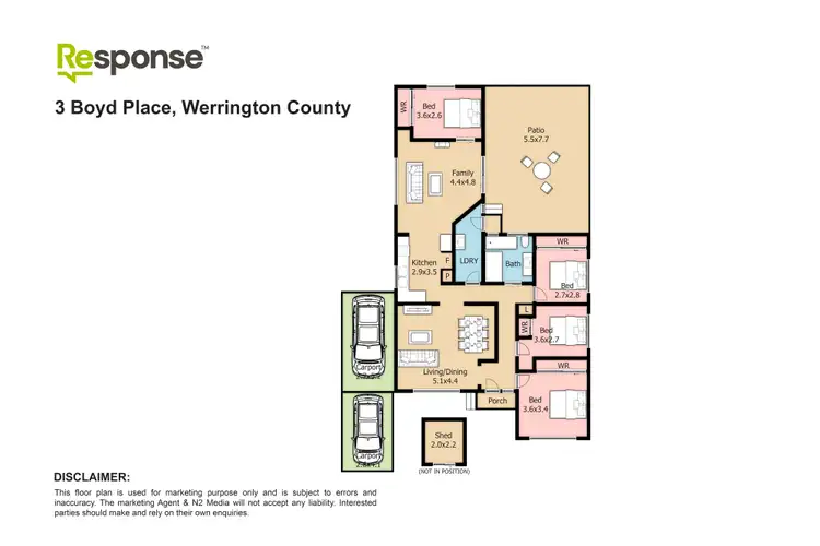 Floorplan of Homely house listing, 3 Boyd Place, Werrington County NSW 2747