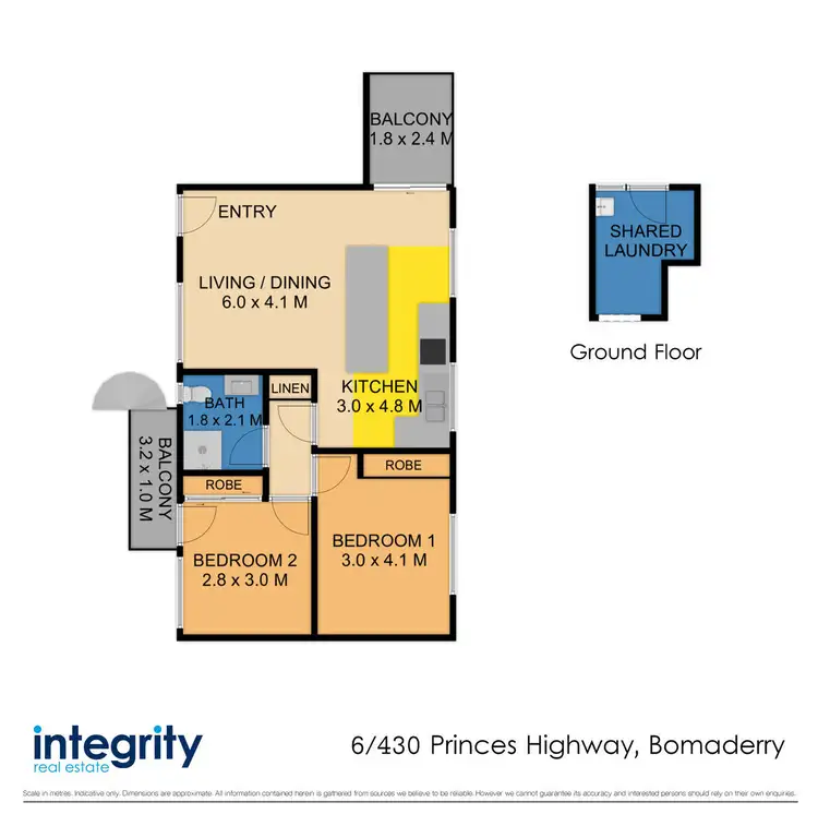 Floorplan of Homely unit listing, 6/430 Princes Highway, Bomaderry NSW 2541