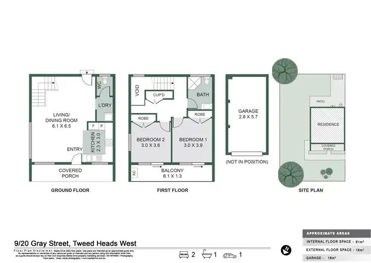 Floorplan of Homely townhouse listing, 9/20 Gray Street, Tweed Heads West NSW 2485