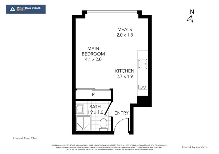 Floorplan of Homely studio listing, 301A/441 Lonsdale Street, Melbourne VIC 3000