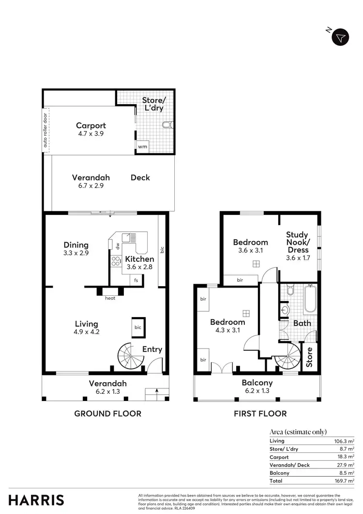 Floorplan of Homely house listing, 12 Jerningham Street, North Adelaide SA 5006
