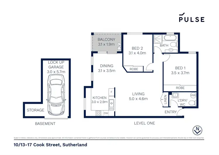 Floorplan of Homely apartment listing, 10/13-17 Cook Street, Sutherland NSW 2232