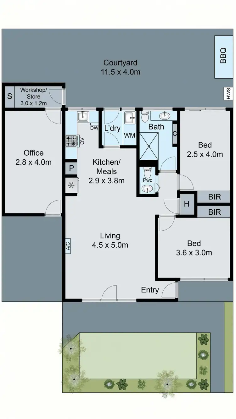 Floorplan of Homely unit listing, 2/216 Warrigal Road, Oakleigh South VIC 3167