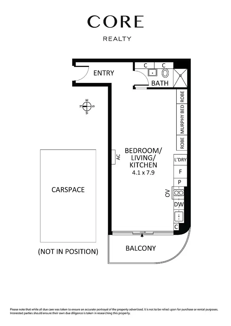 Floorplan of Homely studio listing, 207/32 Bray Street, South Yarra VIC 3141
