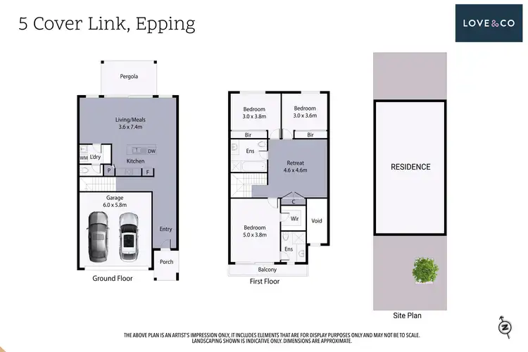 Floorplan of Homely townhouse listing, 5 Cover Link, Epping VIC 3076