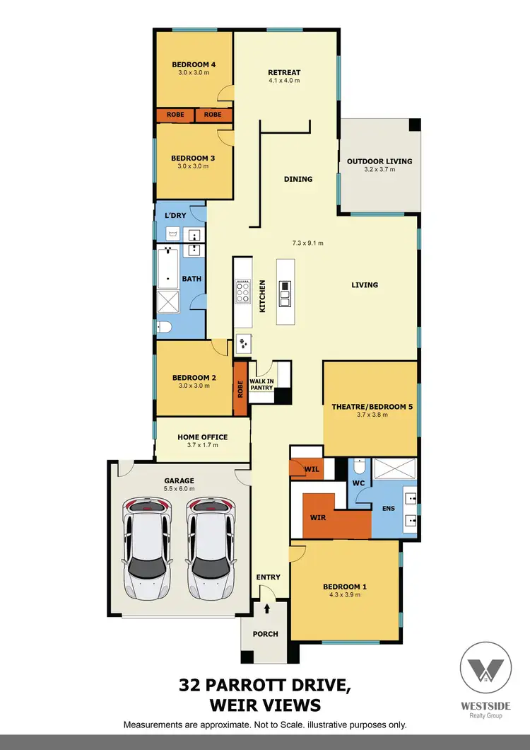 Floorplan of Homely house listing, 32 Parrot Drive, Weir Views VIC 3338