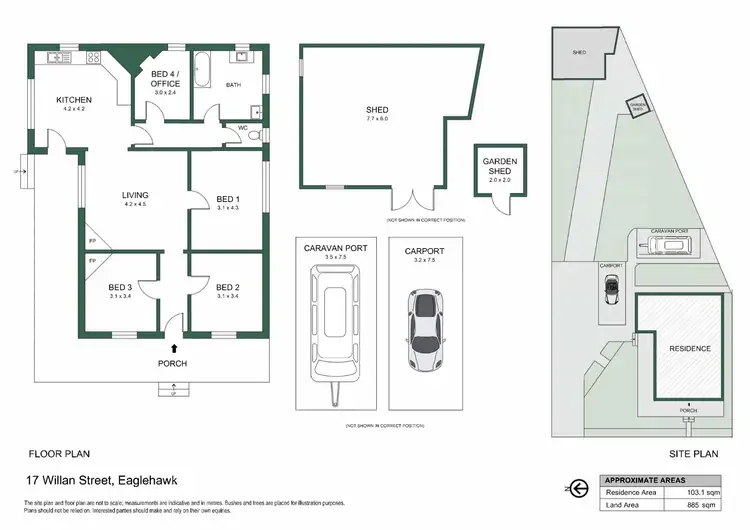 Floorplan of Homely house listing, 17 Willan Street, Eaglehawk VIC 3556
