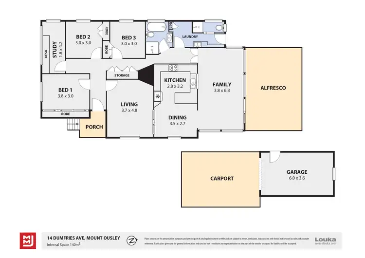 Floorplan of Homely house listing, 14 Dumfries Avenue, Mount Ousley NSW 2519