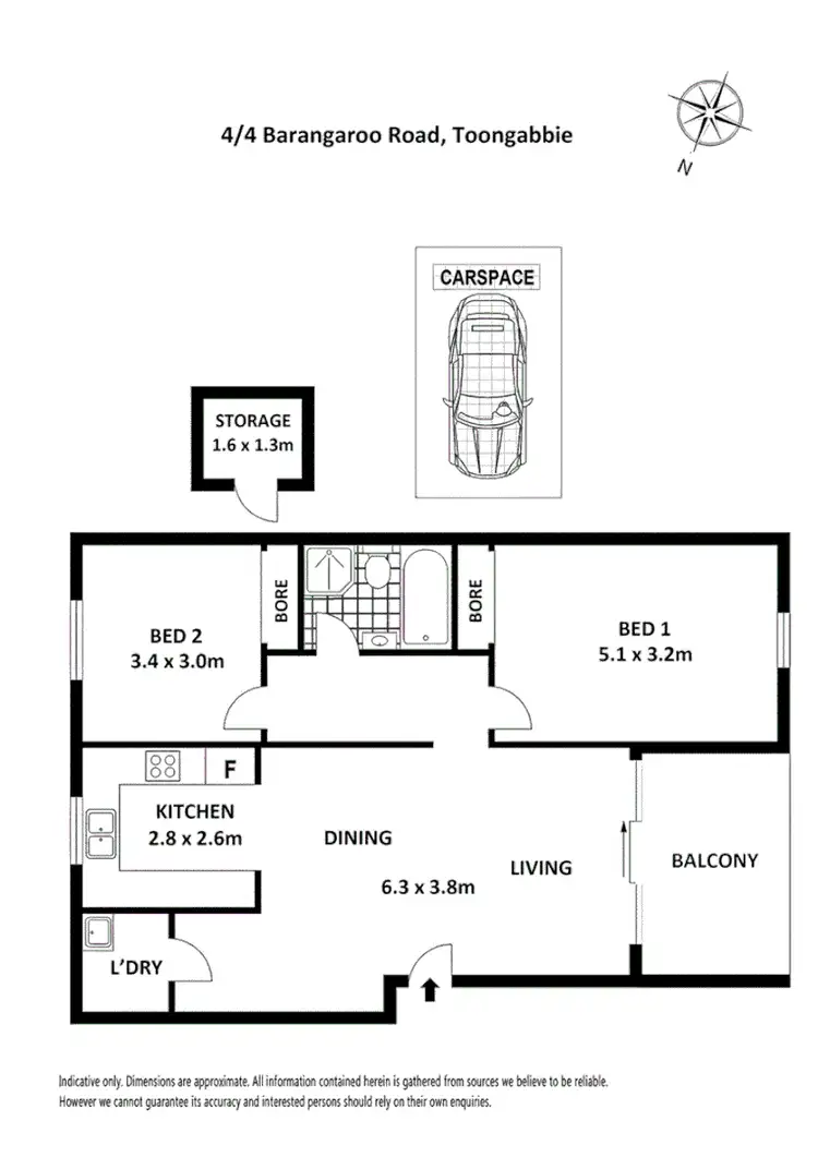 Floorplan of Homely apartment listing, 4/4 Barangaroo Road, Toongabbie NSW 2146