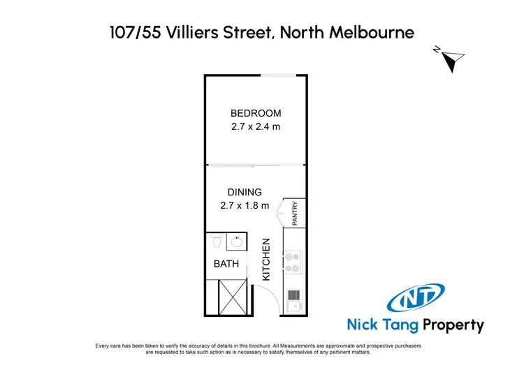 Floorplan of Homely apartment listing, 107/55 Villiers Street, North Melbourne VIC 3051