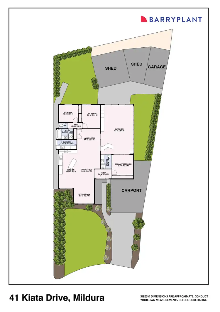 Floorplan of Homely house listing, 41 Kiata Drive, Mildura VIC 3500