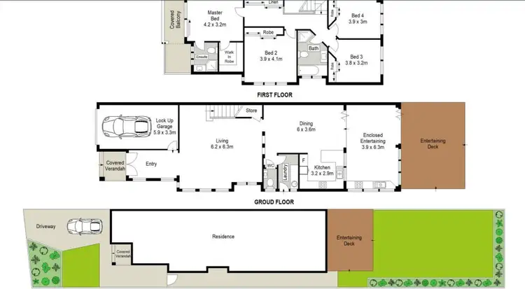 Floorplan of Homely semi-detached listing, 350a Princes Highway, Sylvania NSW 2224