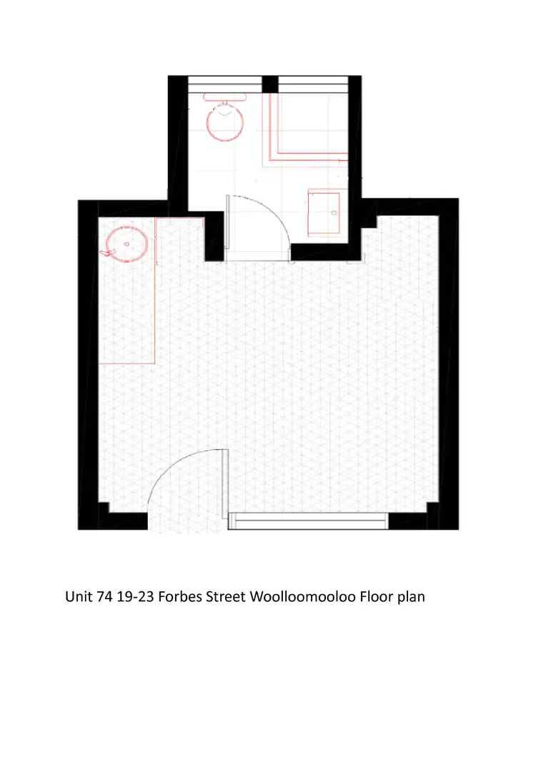 Floorplan of Homely studio listing, 74/19-23 Forbes Street, Woolloomooloo NSW 2011
