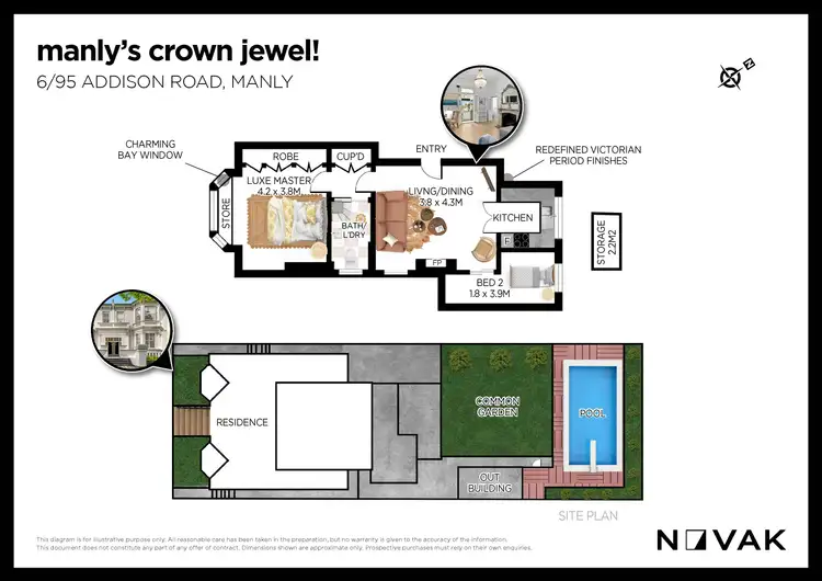 Floorplan of Homely apartment listing, 6/95 Addison Road, Manly NSW 2095