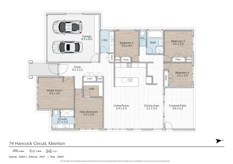 Floorplan of Homely house listing, 74 Hancock Circuit, Kleinton QLD 4352