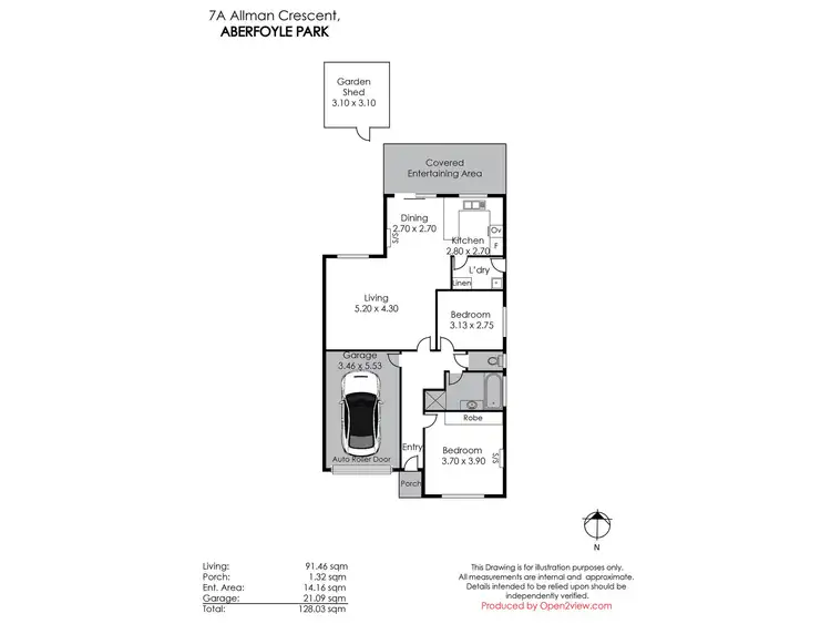 Floorplan of Homely unit listing, 7a Allman Crescent, Aberfoyle Park SA 5159