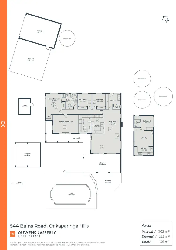 Floorplan of Homely house listing, 544 Bains Road, Onkaparinga Hills SA 5163