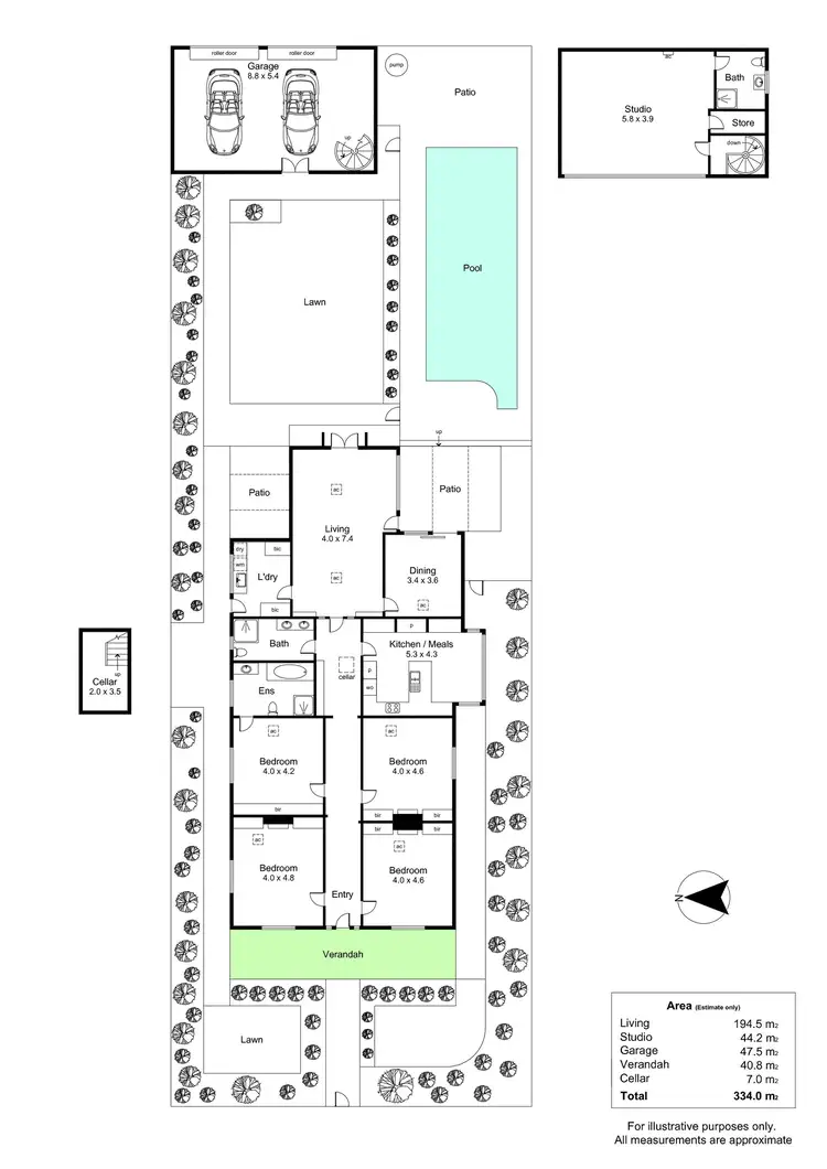 Floorplan of Homely house listing, 74 Hawkers Road, Medindie SA 5081