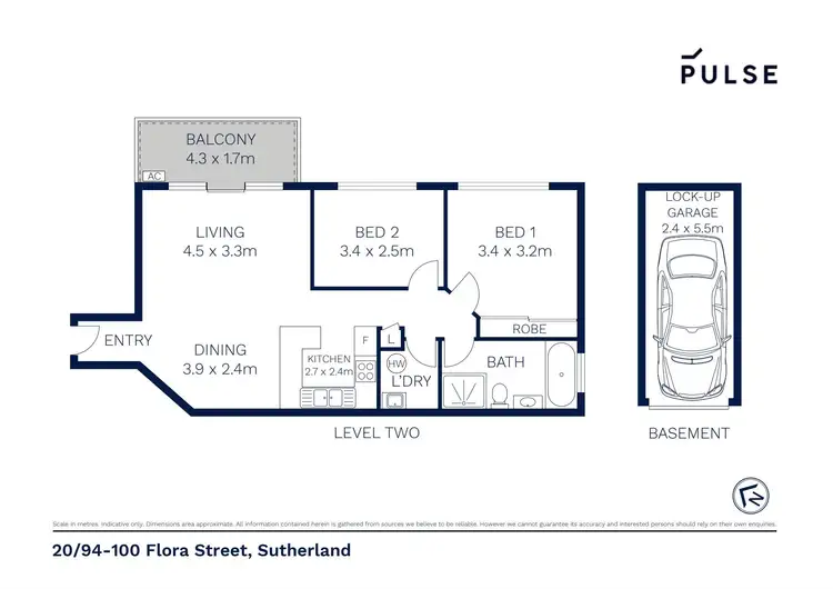 Floorplan of Homely unit listing, 20/94-100 Flora Street, Sutherland NSW 2232