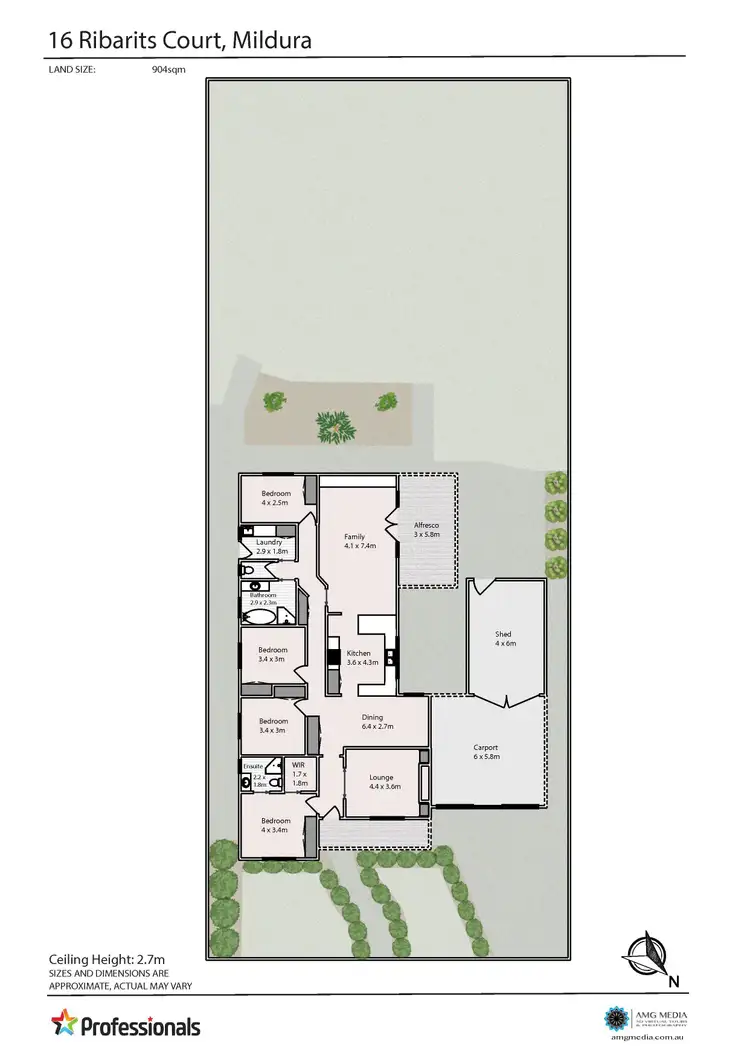 Floorplan of Homely house listing, 16 Ribarits Court, Mildura VIC 3500