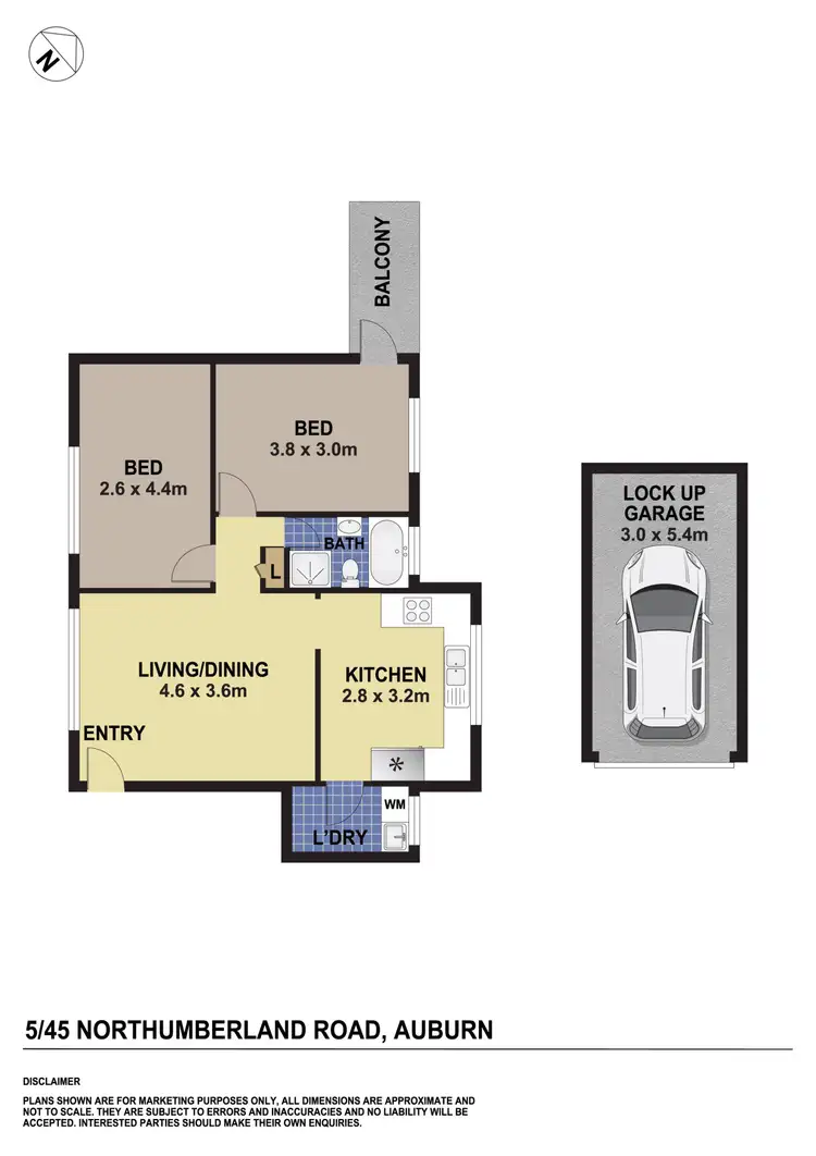 Floorplan of Homely unit listing, 5/45 Northumberland Road, Auburn NSW 2144
