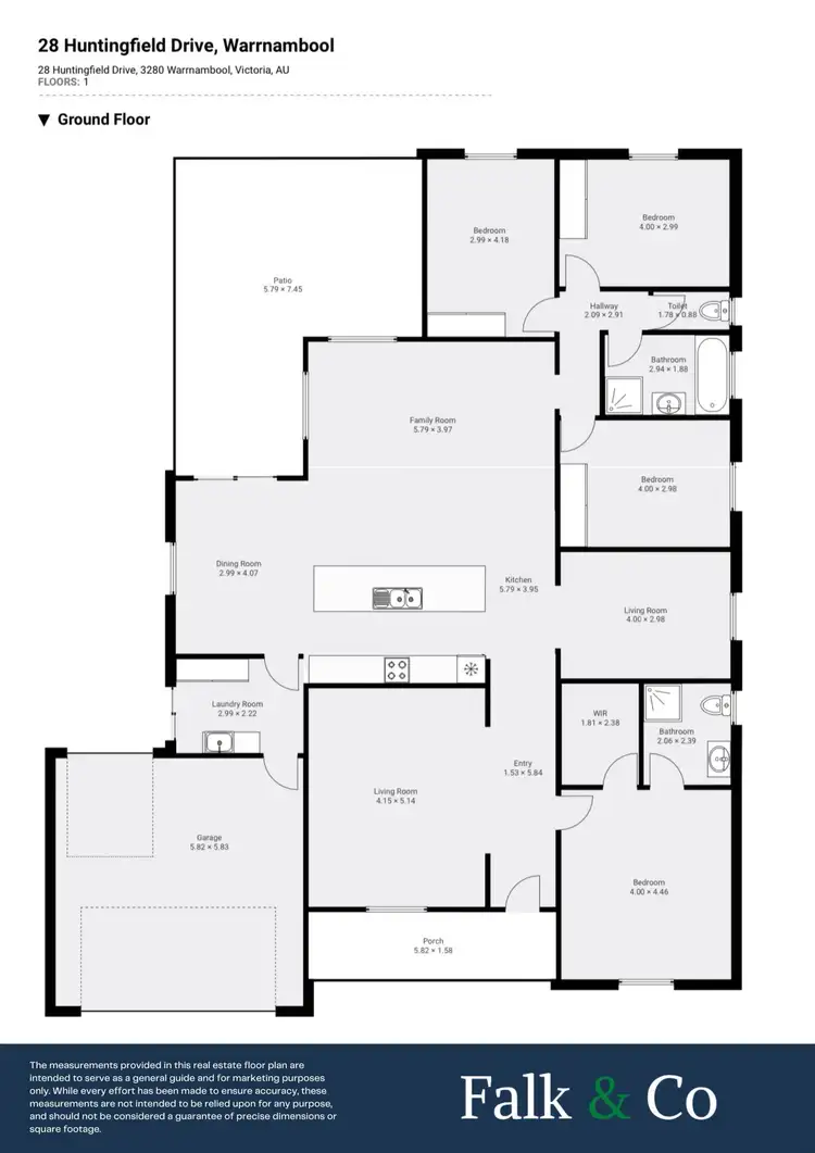 Floorplan of Homely house listing, 28 Huntingfield Drive, Warrnambool VIC 3280