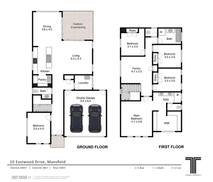 Floorplan of Homely house listing, 10 Eastwood Drive, Mansfield QLD 4122