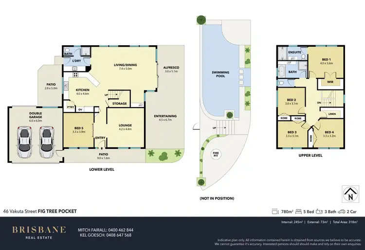 Floorplan of Homely house listing, 46 Vakuta Street, Fig Tree Pocket QLD 4069