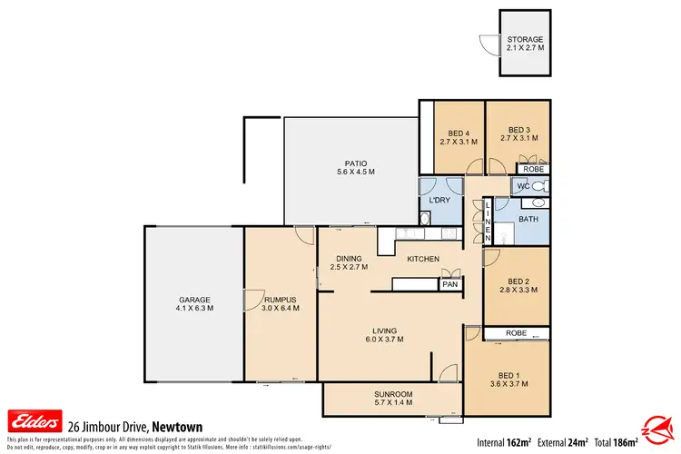 Floorplan of Homely house listing, 26 Jimbour Drive, Newtown QLD 4350