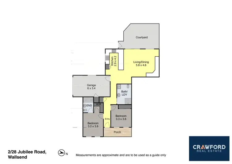 Floorplan of Homely villa listing, 2/28 Jubilee Road, Wallsend NSW 2287