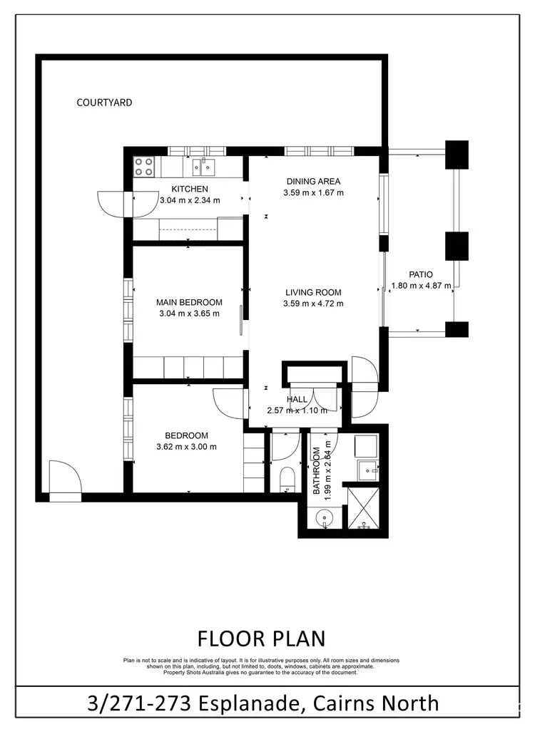 Floorplan of Homely unit listing, 3/271-273 Esplanade, Cairns North QLD 4870