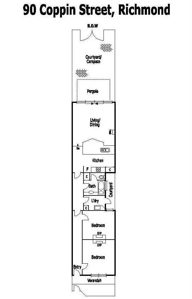 Floorplan of Homely house listing, 90 Coppin Street, Richmond VIC 3121
