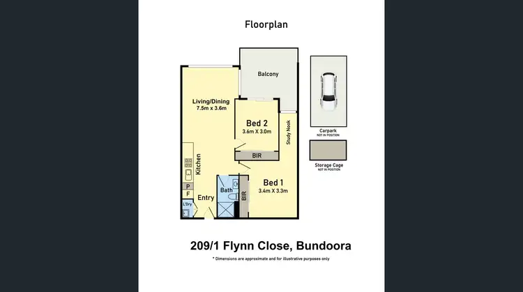 Floorplan of Homely apartment listing, 209/1 Flynn Close, Bundoora VIC 3083
