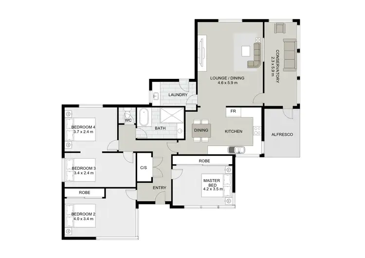 Floorplan of Homely house listing, 4 Farley Place, Londonderry NSW 2753