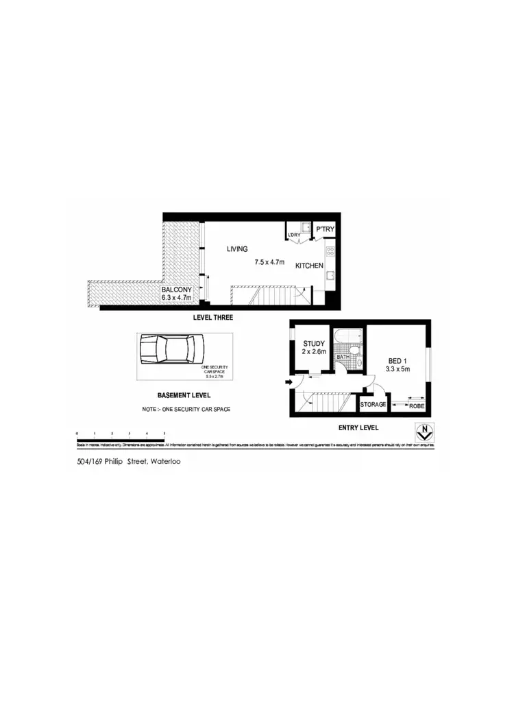 Floorplan of Homely apartment listing, 504/169-175 Phillip Street, Waterloo NSW 2017