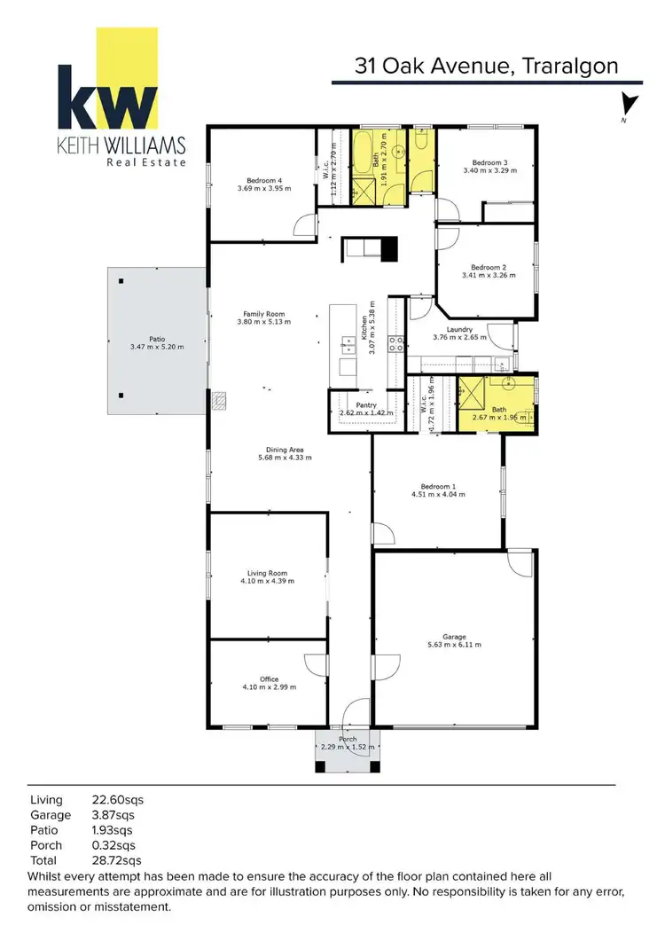 Floorplan of Homely house listing, 31 Oak Avenue, Traralgon VIC 3844