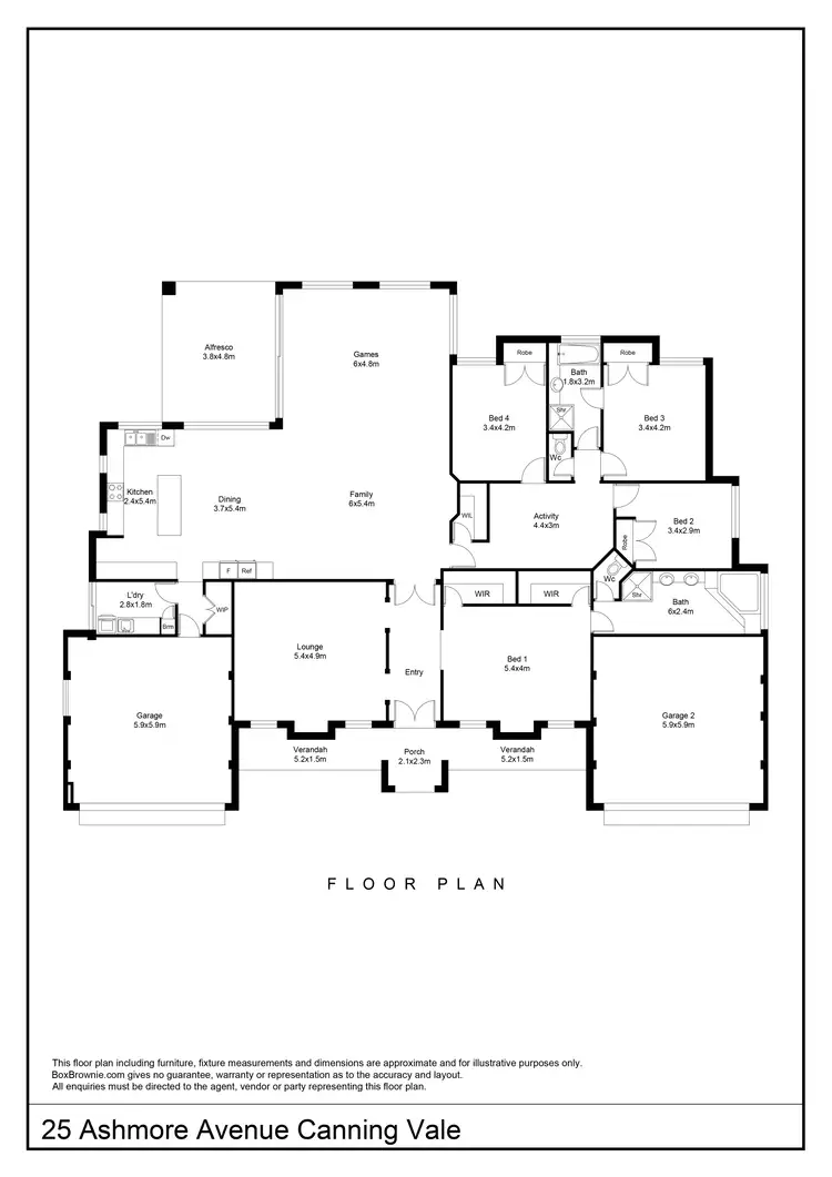 Floorplan of Homely house listing, 25 Ashmore Avenue, Canning Vale WA 6155