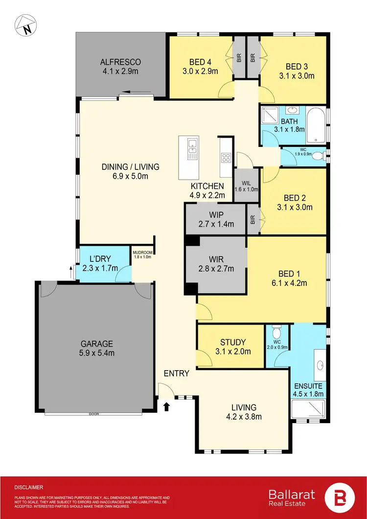 Floorplan of Homely house listing, 10 Brolga Boulevard, Winter Valley VIC 3358