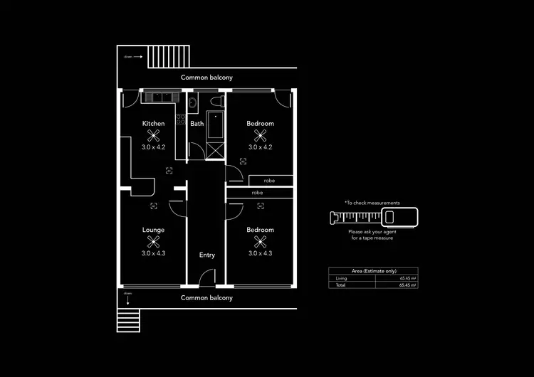 Floorplan of Homely unit listing, 6/55 Gordon Street, Glenelg SA 5045