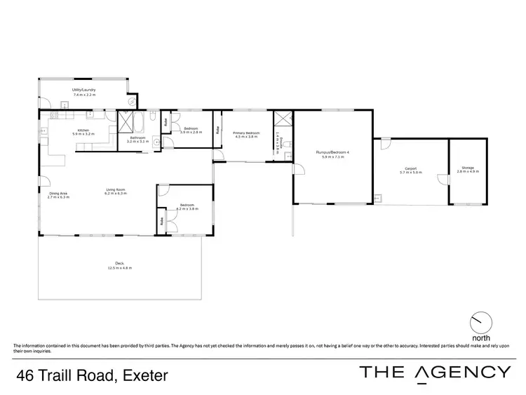 Floorplan of Homely house listing, 46 Traill Road, Exeter TAS 7275