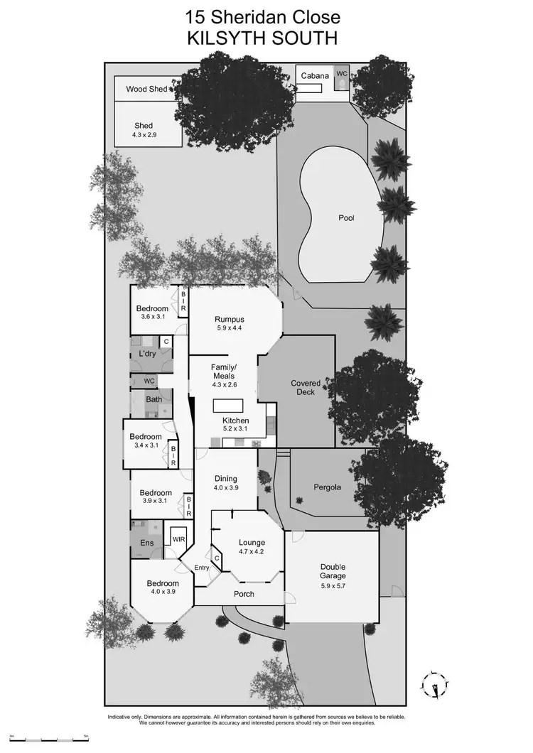 Floorplan of Homely house listing, 15 Sheridan Close, Kilsyth South VIC 3137