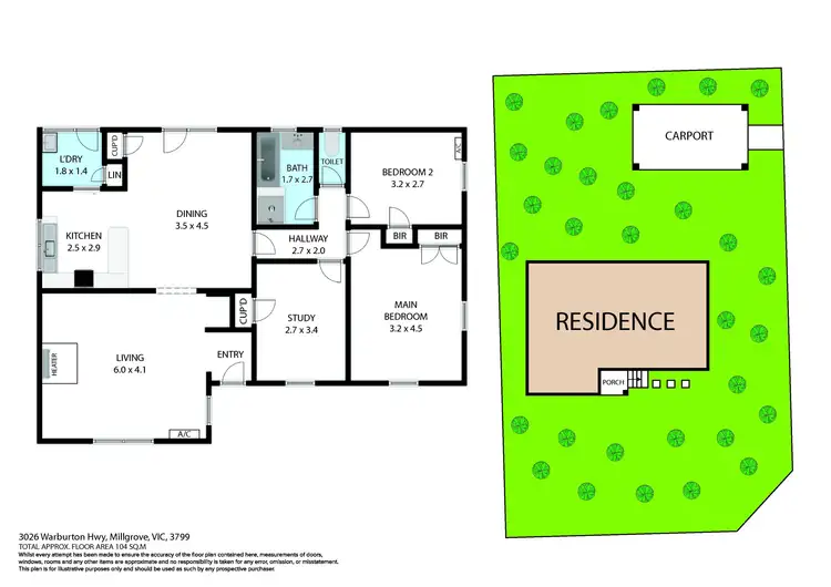 Floorplan of Homely house listing, 3026 Warburton Highway, Millgrove VIC 3799
