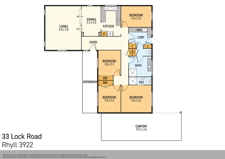 Floorplan of Homely house listing, 33 Lock Road, Rhyll VIC 3923