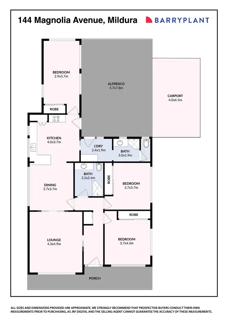 Floorplan of Homely house listing, 144 Magnolia Avenue, Mildura VIC 3500