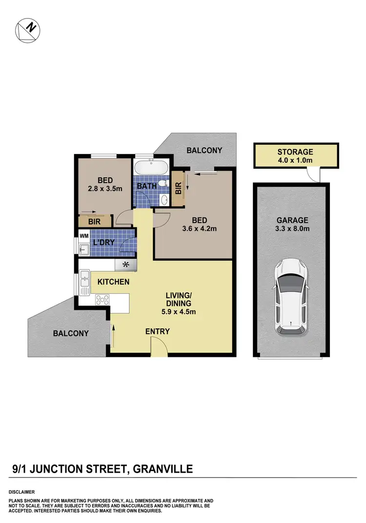 Floorplan of Homely unit listing, 9/1 Junction Street, Granville NSW 2142